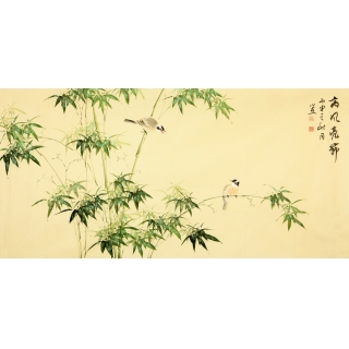 【已售】皇甫小喜四尺横幅竹子图《高风亮节》